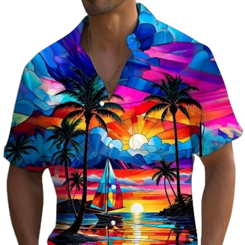 Trendy Printed Beach Shirt