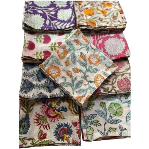 Washed Cotton Hand Block Printed Table Napkin