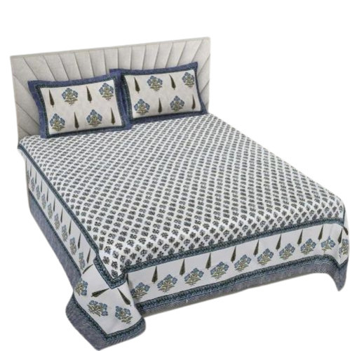 Block Printed Double Bedsheets