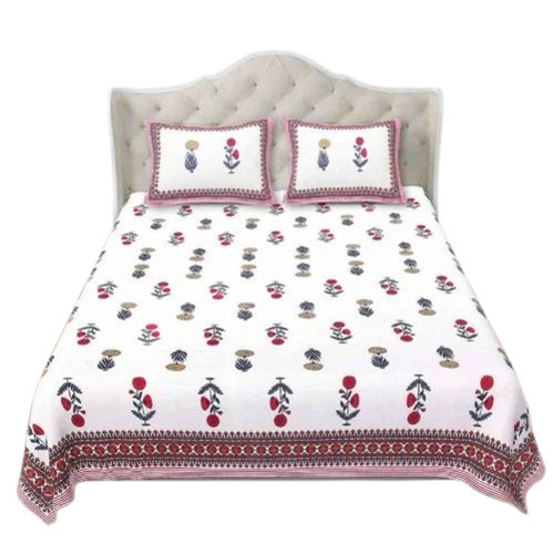 Designer Printed King Bedsheet - 100% Cotton, King Size, 180 TC | Lightweight, Wrinkle Resistant, Breathable, Shrink Resistant
