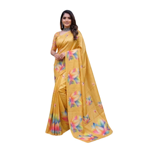 Ladies Linen Cotton Saree