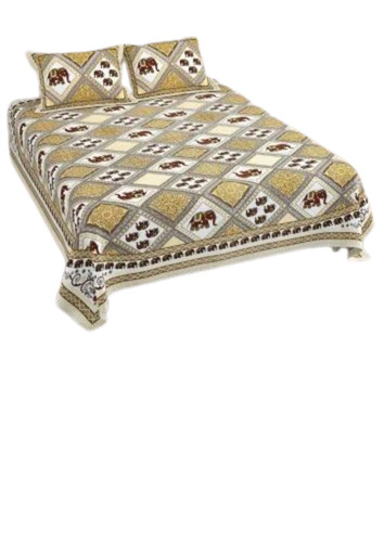 Lightweight Printed Double Bedsheets - 100% Cotton, Double Size, Multi Color | Shrink Resistant, Wrinkle Resistant, Breathable