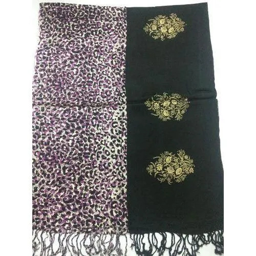 Multicolor Viscose Satin Stoles - Satin Viscose, 28x72 Inches, Multicolor | Comfortable, Printed, Women, Casual Wear
