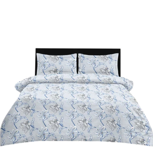 Sleepingowls Satiny Printed Cotton King Bedsheet With 2pc Pillow Cover