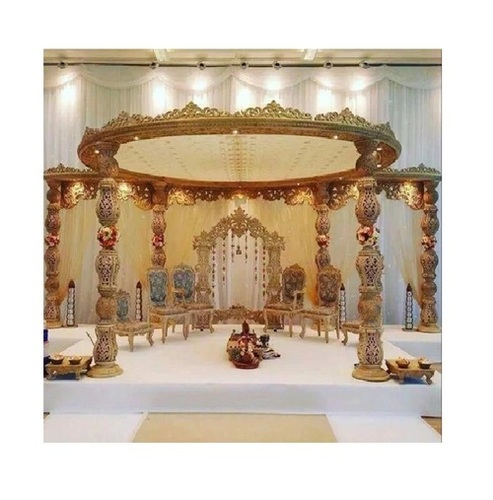 Fiber Lotus Design Wedding Mandap