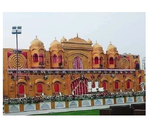 Fiber Wedding Stage Rajasthani Look