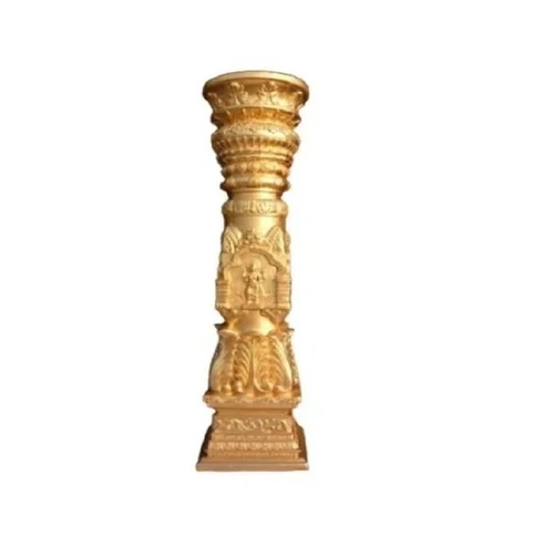Golden Colour Wedding Pillar