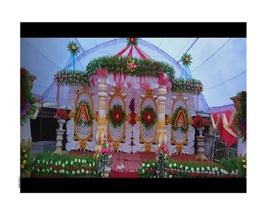 Milky White Fiber Wedding Stage