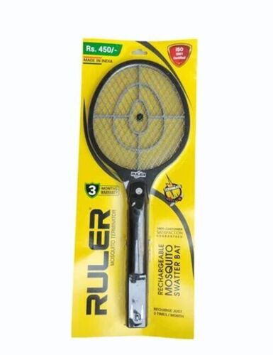 Ruler Rechargeable Mosquito Swatter Bat - Box Packaging, New Condition, Good Quality | Long Lasting, Durable, Mosquito Control, Home & Hotel Use