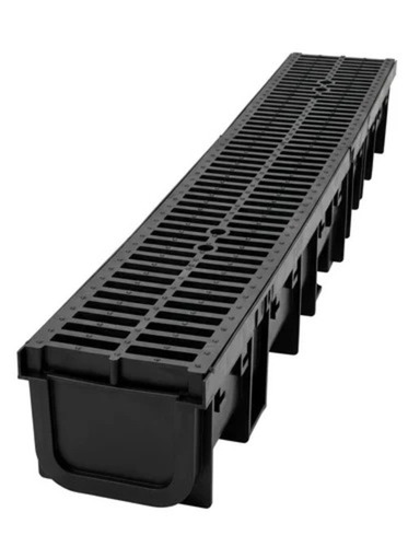 Channel Drain With End Caps And Outlet