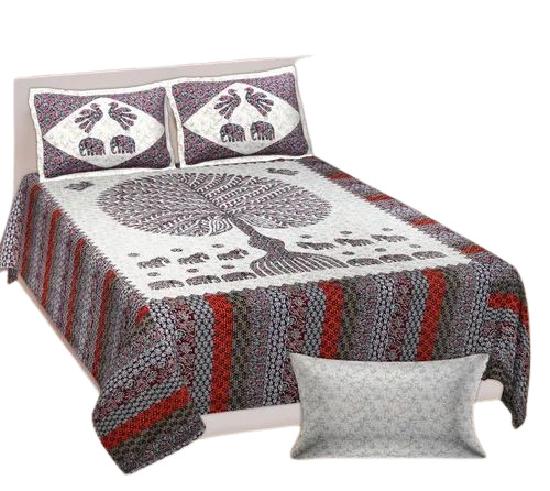 Barmeri Printed Cotton King Size Bed Sheet
