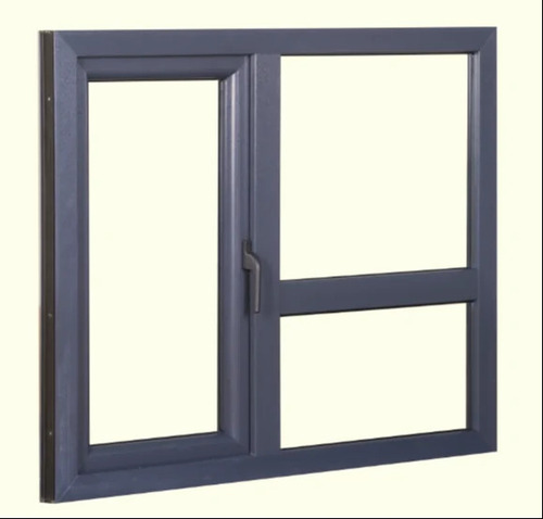 Black Upvc Fixed Casement Window - UPVC, Customized Size, Black, Polished Surface | Anti Corrosion, Screw-In Installation