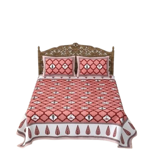 Cotton Printed Double Bedsheet - Double Size, 100% Cotton | Modern Design, Shrink Resistant, Lightweight, Wrinkle Resistant, Breathable