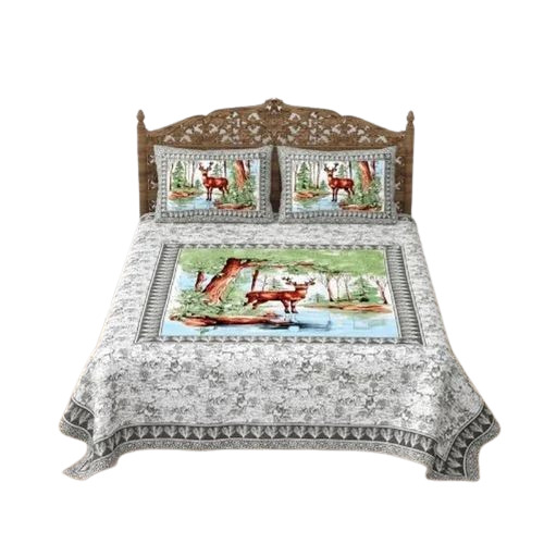 Designer Cotton Printed Bedsheets - 100% Cotton Double Size, Multi Color | Lightweight, Wrinkle Resistant, Shrink Resistant