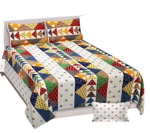 Designer Printed King Size Bedsheet - Color: Multi Color