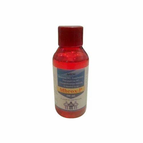 Mbrox-p Menthol Syrup - Ambroxol, Levosalbutamol, Guaifenesin Blend, Herbal Extract | 99% Purity