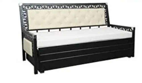 Powder Coated Metal Sofa Cum Bed With Storage