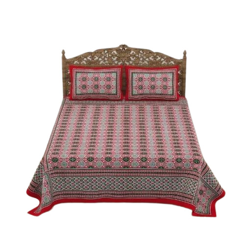 Printed Double Bed Sheet - 100% Cotton, Double Size, Multi Color | Lightweight, Wrinkle Resistant, Shrink Resistant