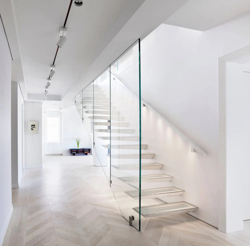 Tempered Glass Railing - Stainless Steel Frame, 3ft Height, Transparent | Tempered Clear Glass Partition