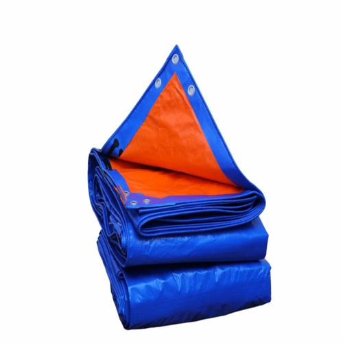 01 Hdpe Waterproof Tarpaulin - HDPE Virgin Material, 15 ft x 18 ft, Blue | Standard Design, Industrial Use, 90 GSM