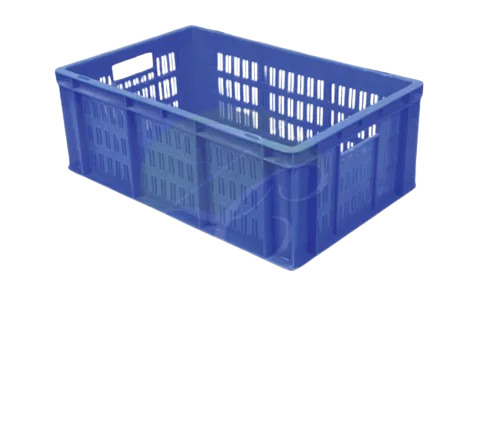 15kg Fruit And Vegetable Crate - HDPE Plastic 500x325x200mm Blue, Water Resistant, Eco Friendly, 2-Way Entry