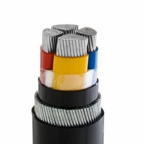 70 Mm 4 Core Aluminum Armored Cables - Aluminium, 70 Mm, Black, Roll | Shock Proof, Long Lasting