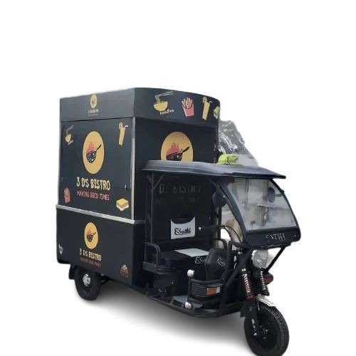 Black Electric Food Van - Steel, Black | Electric Fuel System, New Condition, Durable