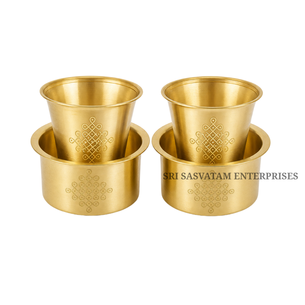 Brass Kolam Dabra Set