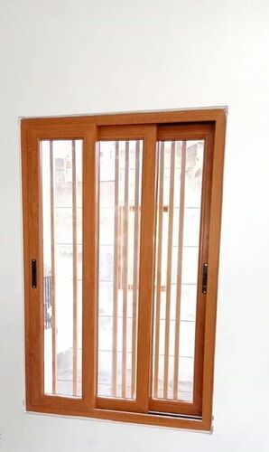 Brown 3 Track Upvc Sliding Window