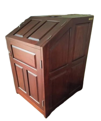 Brown Steam Bath Chamber - Wood, 4 Feet, Brown | Durable, Polished Finish, Rectangular Shape