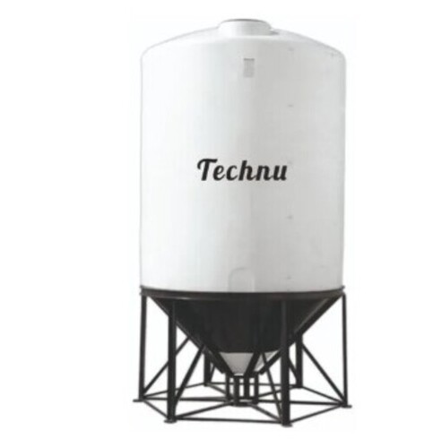 Cone Bottom Tank - HDPE, 5000 Ltr, White | Industrial Storage, Cylinder Shape, Custom Size