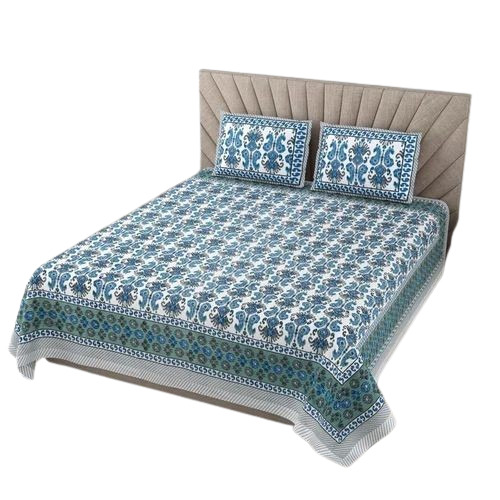 Printed Cotton Double Bed Sheets