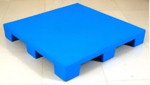 Roto Molded Plastic Pallets - Roto Molded Plastic, Custom Size, Blue | 4-way Entry, Industrial Use, Water Resistant