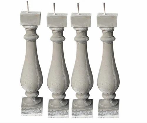 3 Feet Cement Pillar - Cement, 3 Feet, Grey, Round, Polished | Rust Proof, High Compressive Strength, Durable