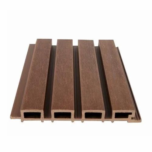 Brown Wpc Louvers Panel