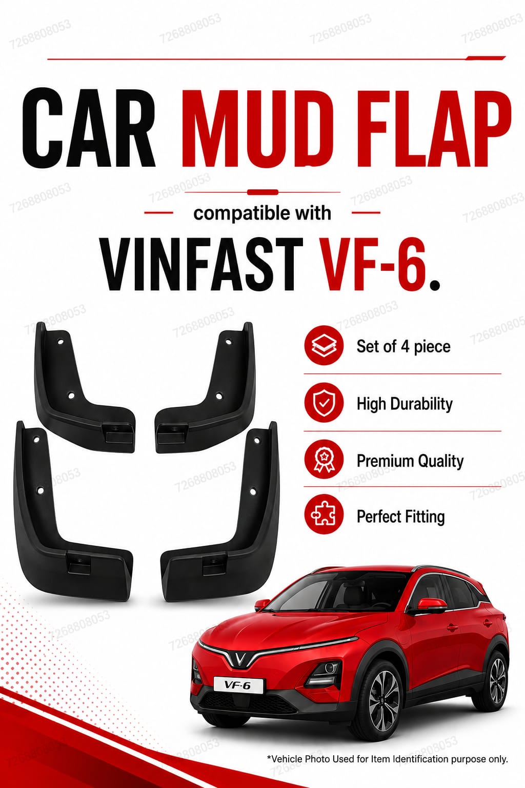 Byd Atto 3 Car Mud Flap / Mud Guard - Dimension (L*W*H): 32*22*18 Centimeter (Cm)
