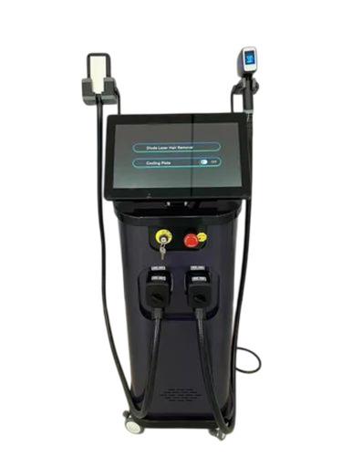 Electric Diode Laser Hair Removal Machine - ABS, Black, 1200W, 4 Wavelengths | Automatic, Touch Control, LED Display