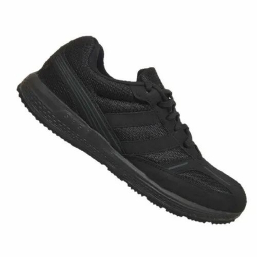 Light Weight Sports Shoes - Fabric, All Sizes, Black, Breathable Non-Slip Sole | Lace Closure, Lightweight, Shock Absorption, Flexible Movement