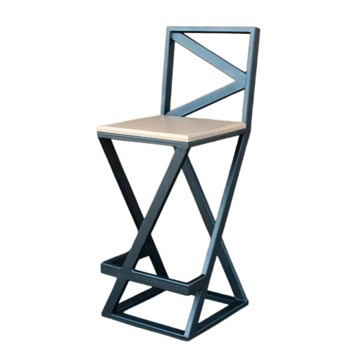Metal Restaurant Cafe Chair - Steel, Standard Size, Black | Corrosion Resistant, Durable, Eco-Friendly, No Assembly Required