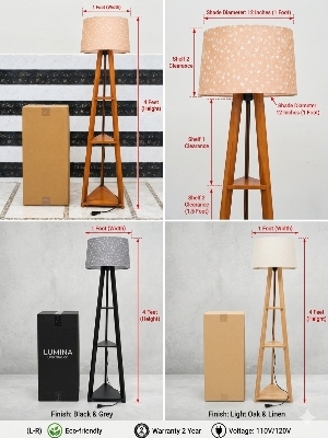 Modern Lampshades - Color: White Red Yellow