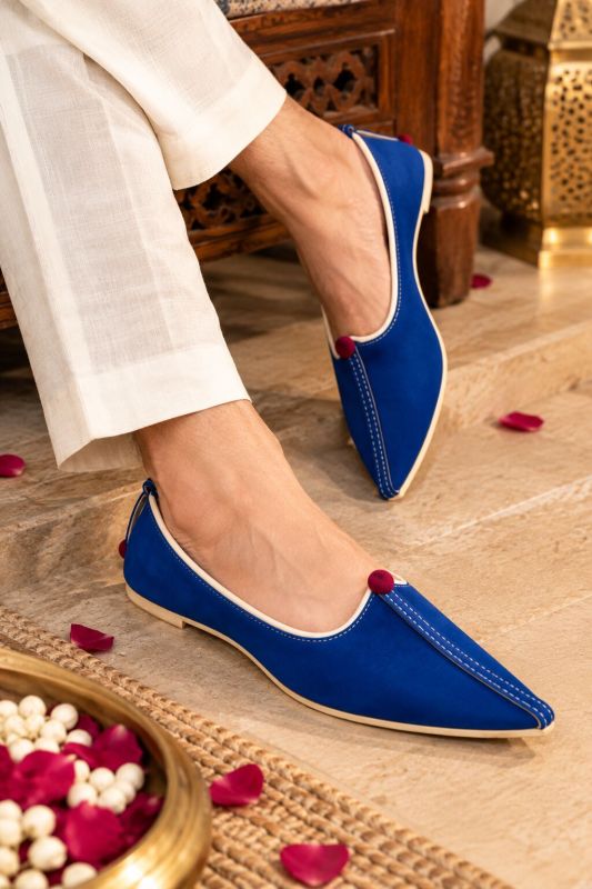 Mymarwar Royal Blue Rajasthani Mojari