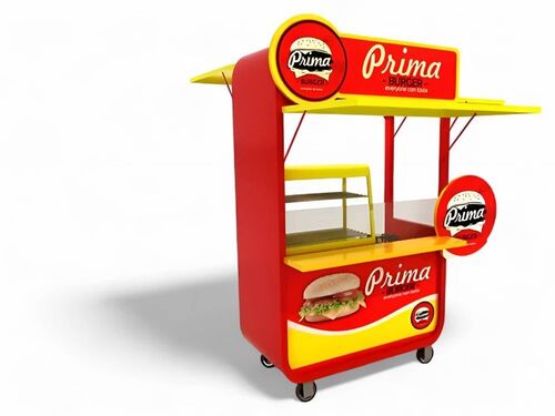 Red Stylist Mobile Food Cart
