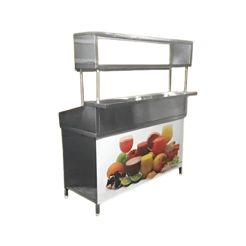 Ss Fastfood Counter - Stainless Steel, Silver | Polished Surface, Durable, Suitable for Hotel and Restaurant
