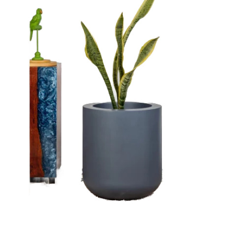 02 Frp Cylindrical Planter Pot
