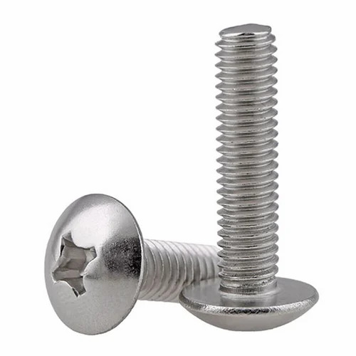 6mm Truss Head Screw - Stainless Steel, Silver, Polished, Round Head | Corrosion Resistant, Industrial Use
