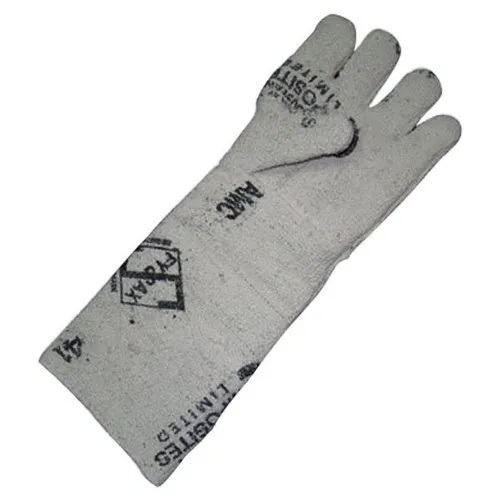 Asbestos Hand Gloves Amc 41 - Asbestos, All Size, White | Heat Resistant, Quick Dry, Washable, Flexible Grip