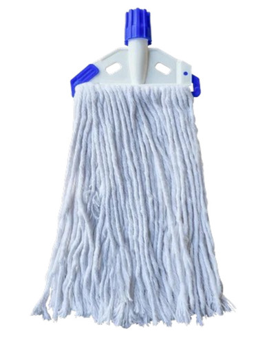 Clip Mop White Large - Cotton, Standard Size, White | Manual Floor Cleaning, Eco Friendly, Long Lasting, New Condition