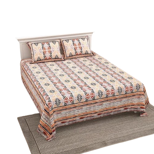 Designer Cotton Printed Double Bedsheet