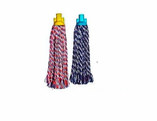 Eco Friendly White Cotton Wet Mop - Cotton, Standard Size, Multicolor | Manual Floor Cleaning, Long Lasting, New Condition