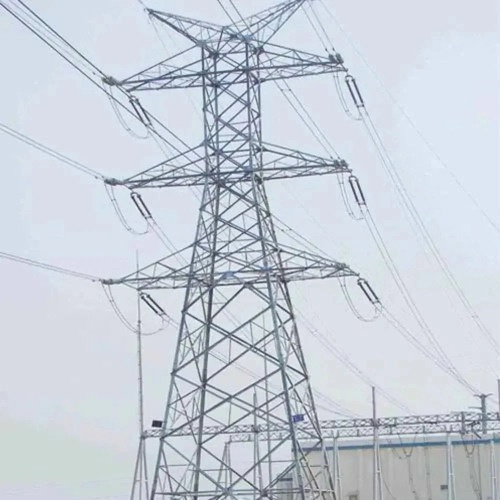 M Type Transmission Line Tower - Galvanized Mild Steel, 50 Meter, Gray | Durable Design, 28000 Volt, Power Plant Use